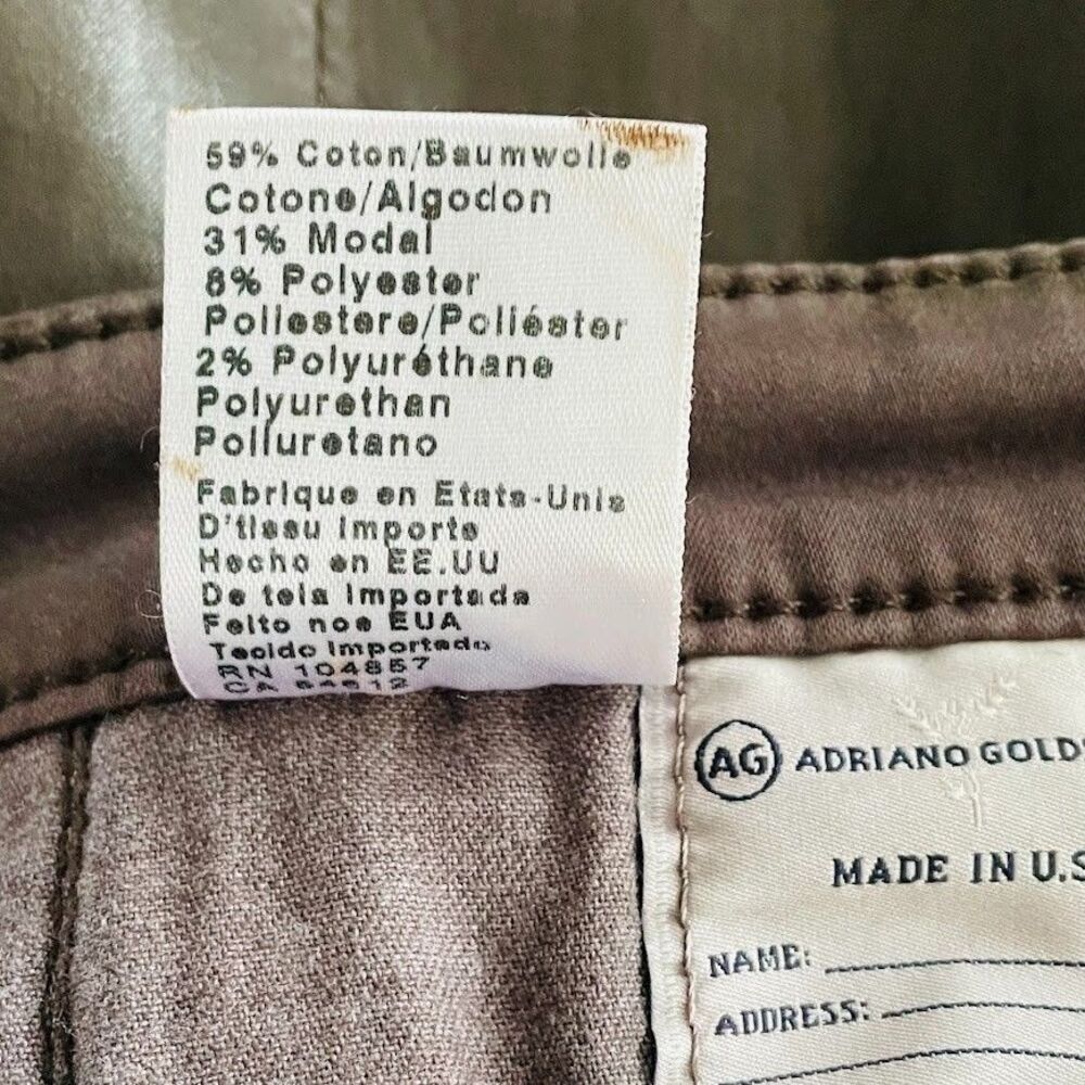AG Adriano Goldschmied Leggings Womens Size 25 Brown Vegan Ankle Coated Pants - Picture 10 of 16